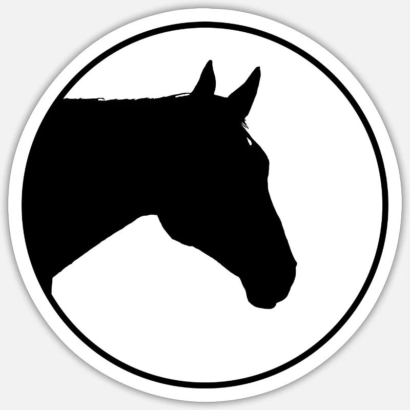Pferd Logo Sticker Größe S (10 x 10 cm)