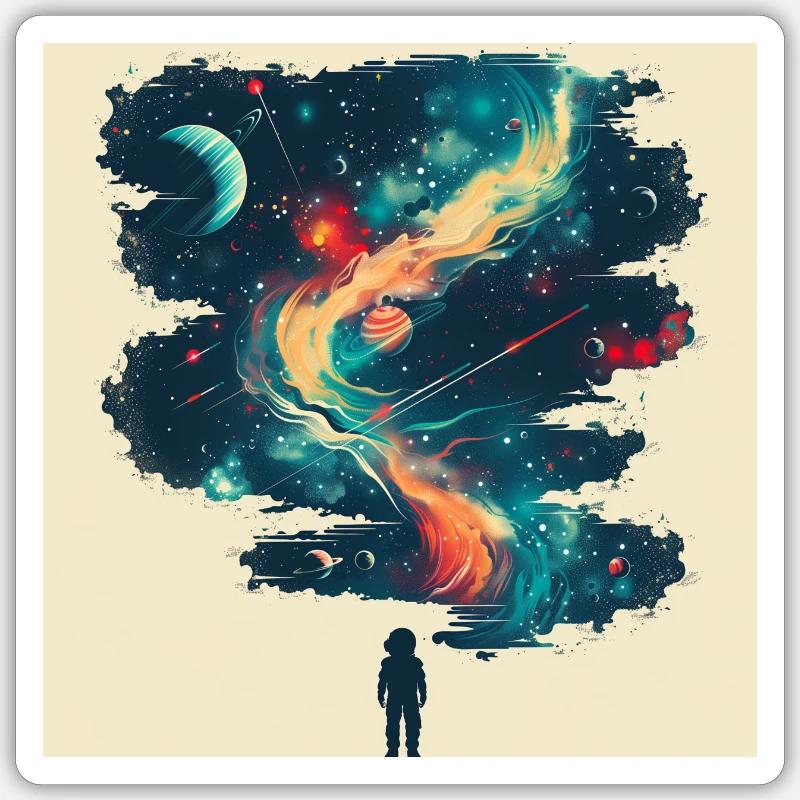 promesses spatiales Sticker taille S (10 x 10 cm)