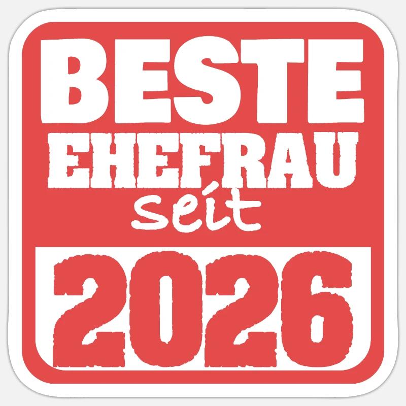 Frau 2026 Sticker Größe S (10 x 10 cm)