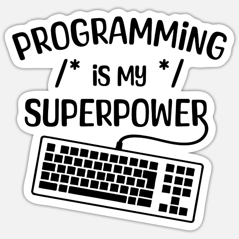 Computerfreak Statement Developer Programmierer - Sticker Größe S (10 x 10 cm) - Mattweiß