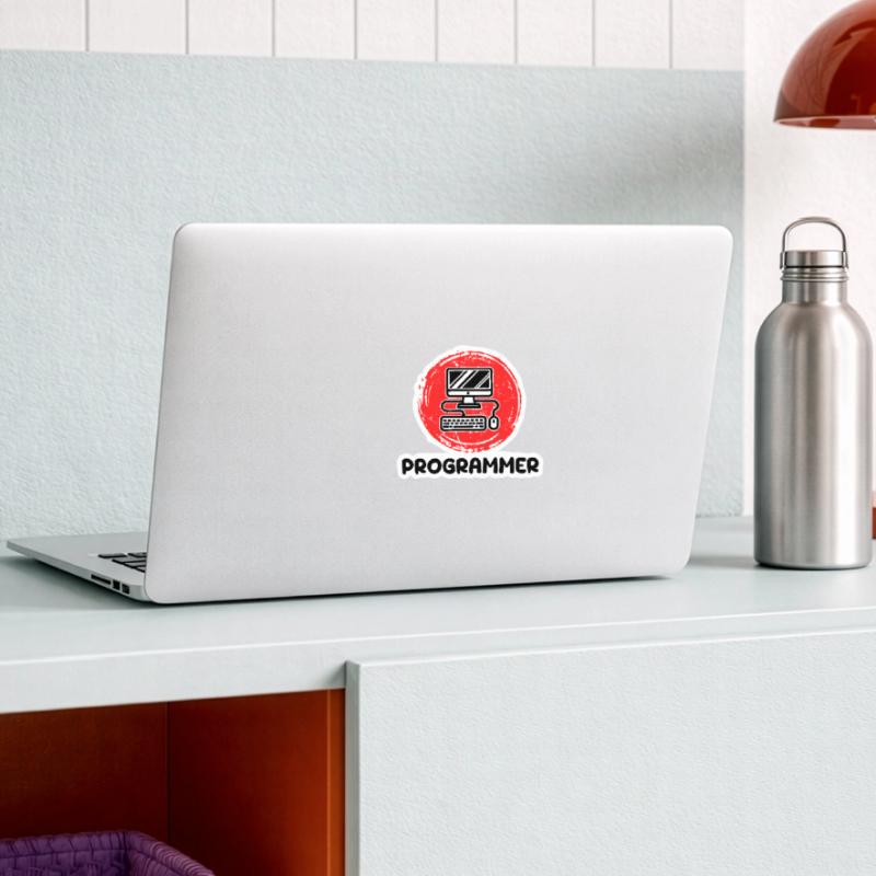 Développeur informatique Programmeur Code Scripting Sticker taille S (10 x 10 cm)