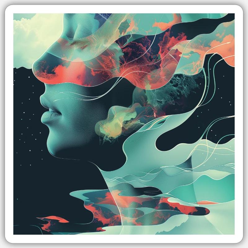 Woman's dream - Sticker size S (10 x 10 cm) - white matte