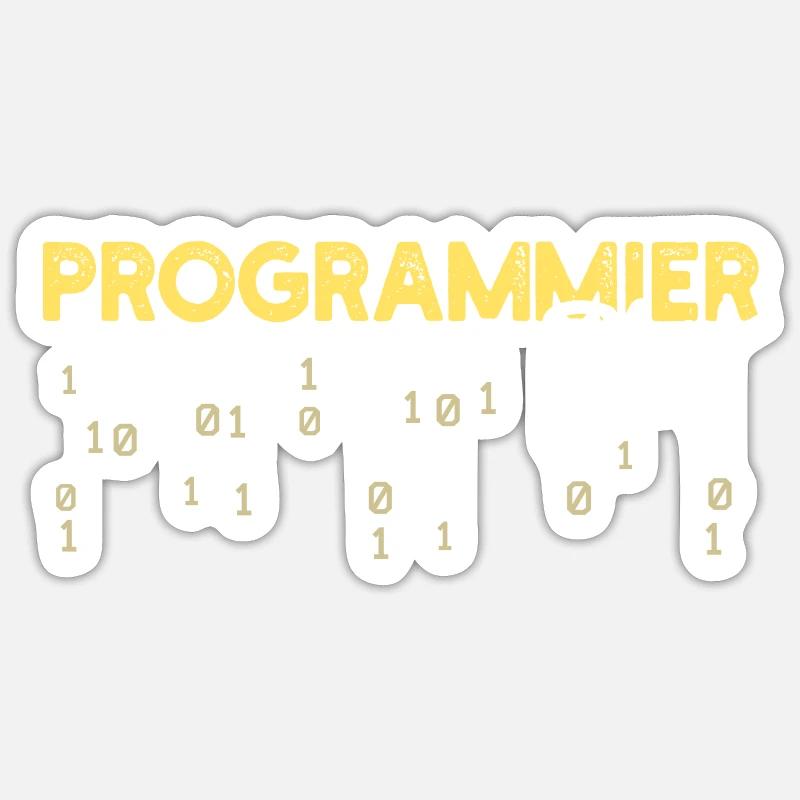 Déclaration du développeur Coden Scripting Développeur Web - Sticker taille S (10 x 10 cm) - blanc mat