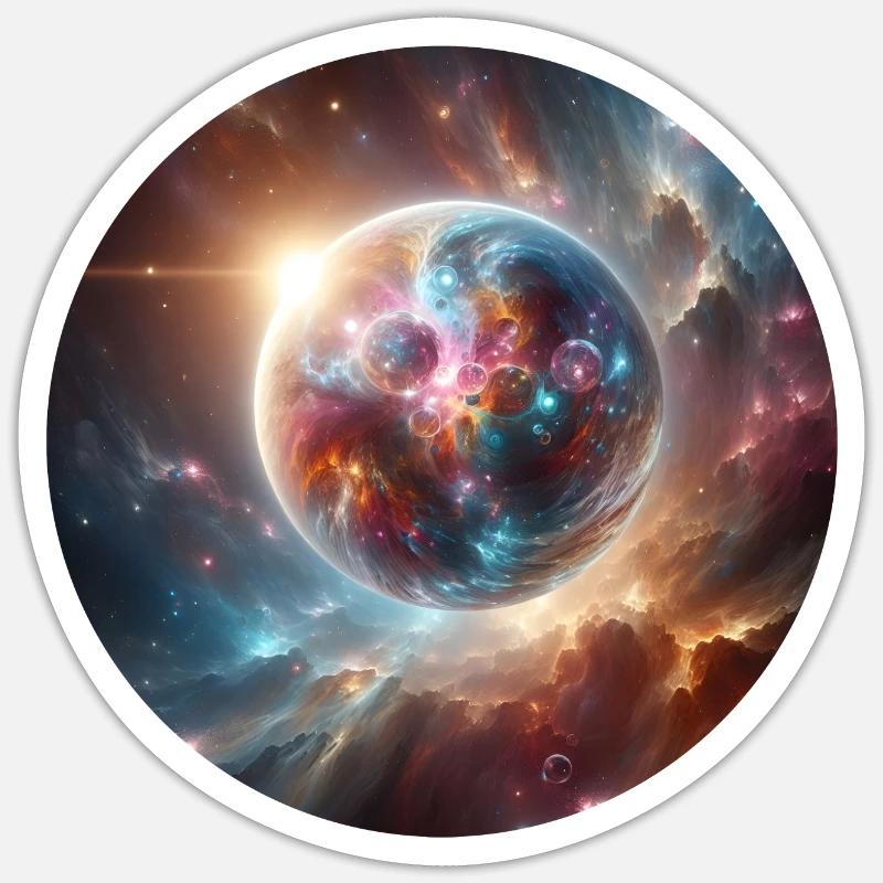 Space - Sticker size S (10 x 10 cm) - white matte