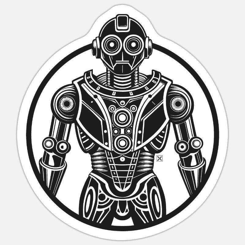 Robot Sticker size S (10 x 10 cm)