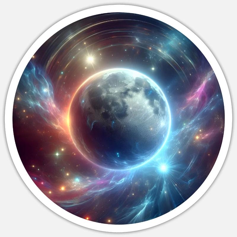 Space - Sticker size S (10 x 10 cm) - white matte