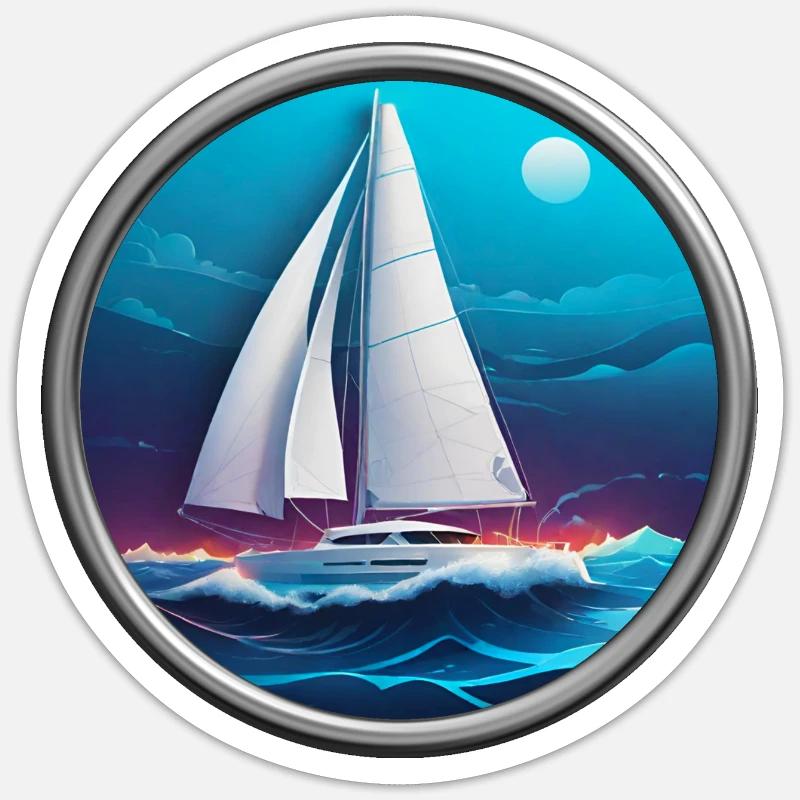 Auf dem Wasser - Sticker Größe S (10 x 10 cm) - Mattweiß