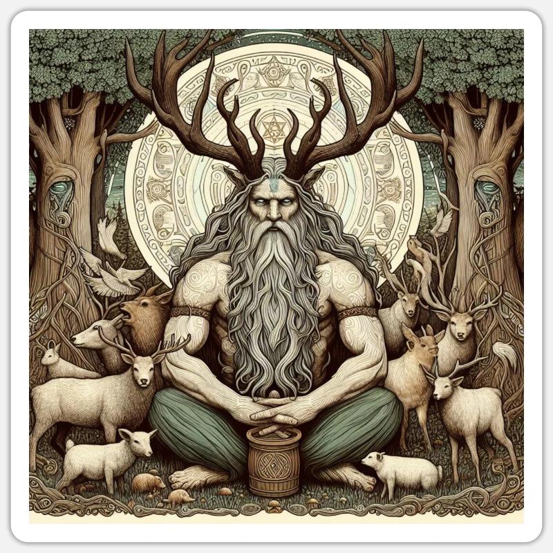 Cernunnos Celtic god Sticker size S (10 x 10 cm)