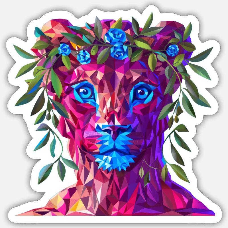 Polygon Mith - Sticker size S (10 x 10 cm) - white matte