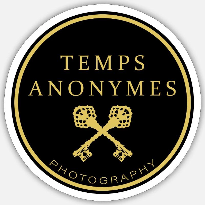 ANONYMOUS TIMES - Sticker size S (10 x 10 cm) - white matte
