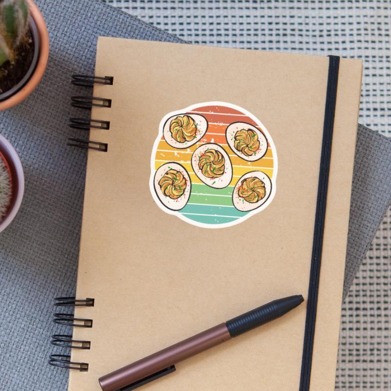 Stuffed Eggs Deviled Eggs Sticker size S (10 x 10 cm)