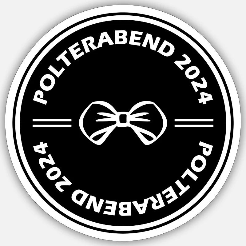 Polterabend 2024 - Sticker Größe S (10 x 10 cm) - Mattweiß