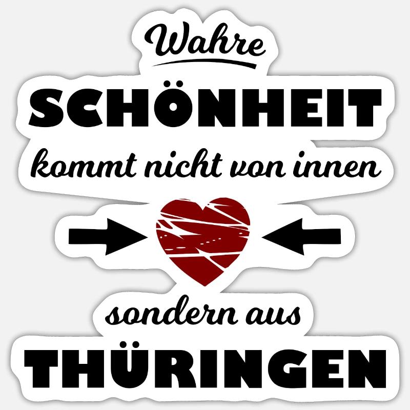 Die Thüringer kommen - Sticker Größe S (10 x 10 cm) - Mattweiß