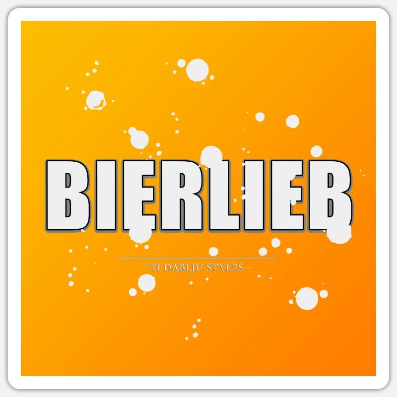 Bierlieb - square - Sticker size S (10 x 10 cm) - white matte