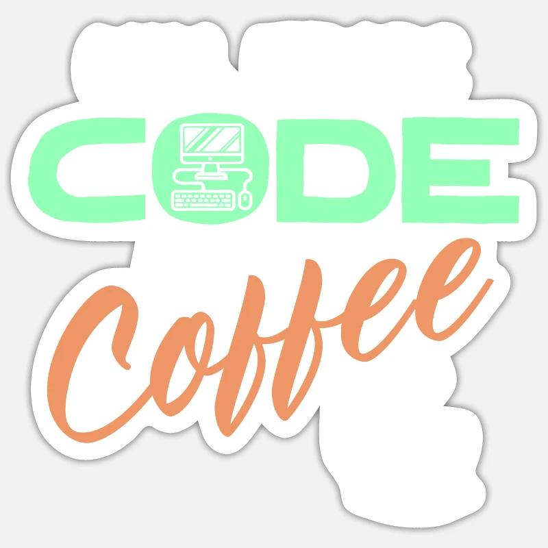 Programmierer Developer Code Statement Computer - Sticker Größe S (10 x 10 cm) - Mattweiß