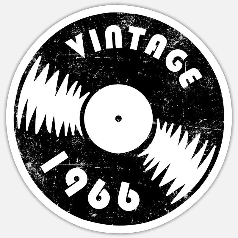 Millésime 1966 - Sticker taille S (10 x 10 cm) - blanc mat