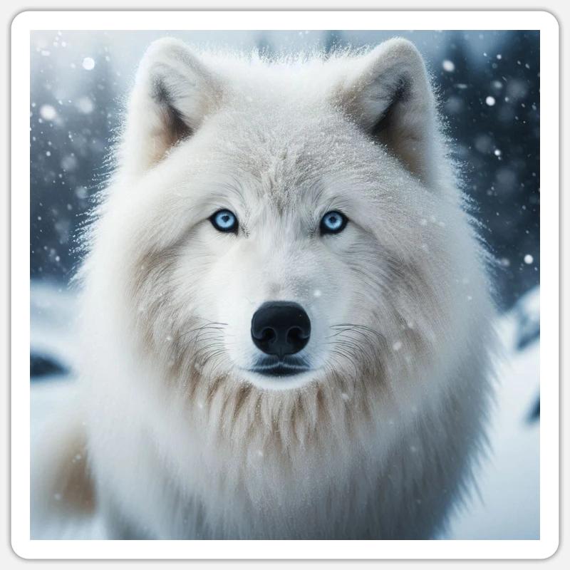 Arctic Wolf Sticker size S (10 x 10 cm)