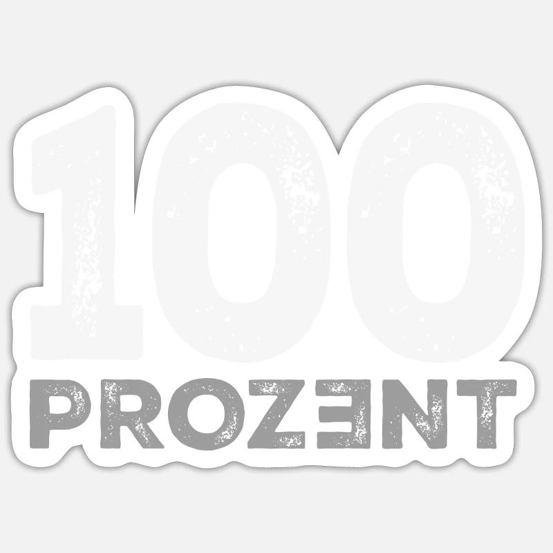 100% - Sticker Größe S (10 x 10 cm) - Mattweiß