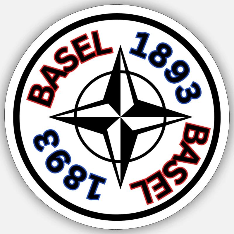 Basel 1893 - Sticker Größe S (10 x 10 cm) - Mattweiß
