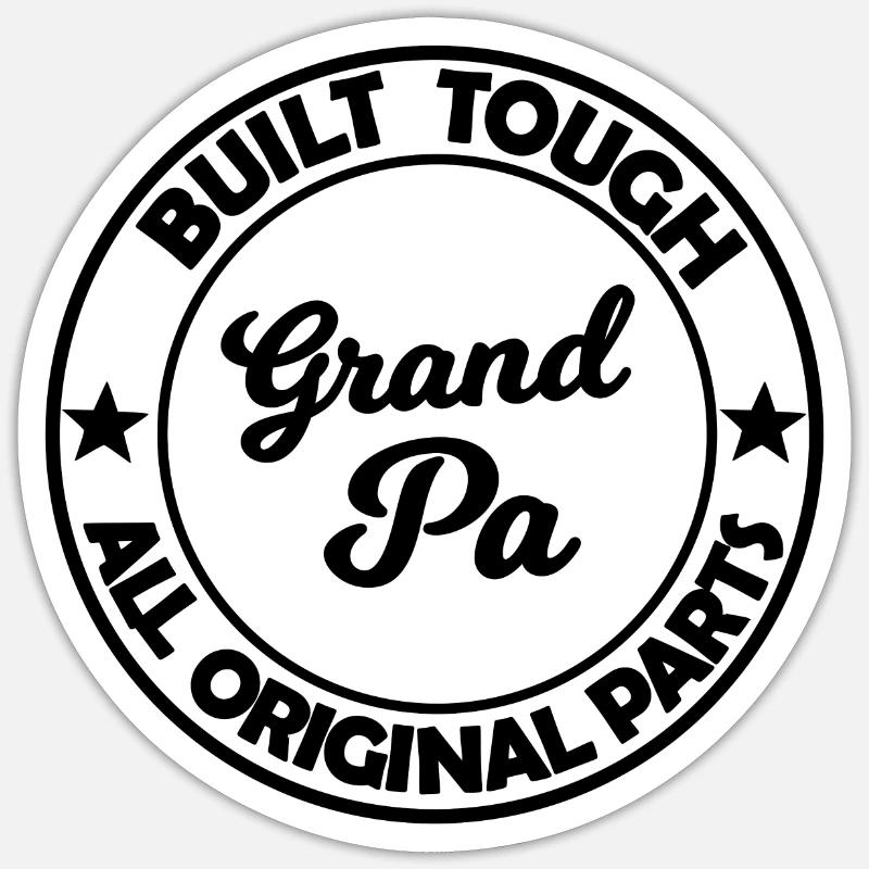 Le meilleur papy - Sticker taille S (10 x 10 cm) - blanc mat