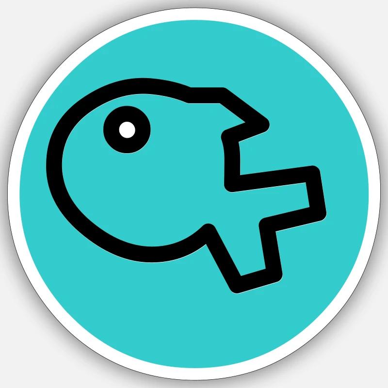 little fish Sticker size S (10 x 10 cm)