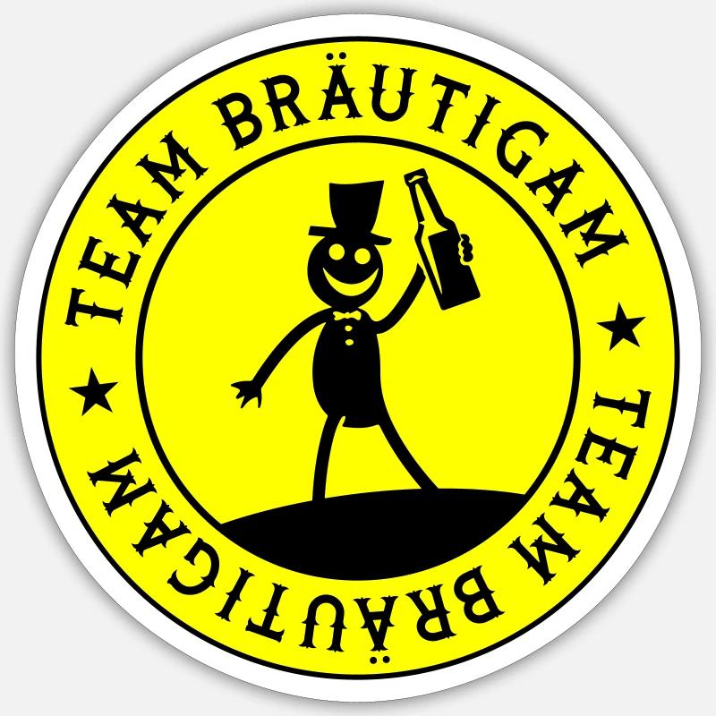 Wedding Groom Team - Sticker size S (10 x 10 cm) - white matte