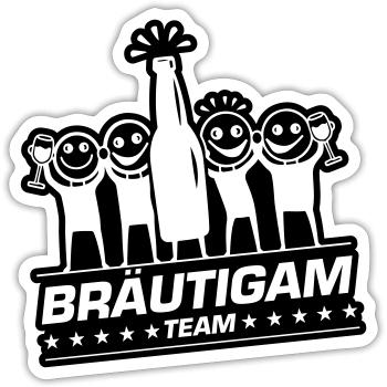 Team Groom Bachelor Wedding - Sticker size S (10 x 10 cm) - white matte - Front