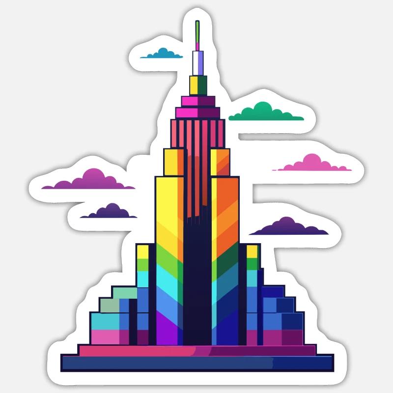 Skyscraper - Sticker Größe S (10 x 10 cm) - Mattweiß