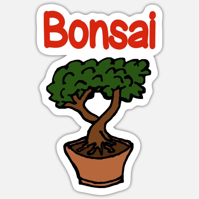 Bonsai Hobby Potatura Albero di piante d'appartamento Sticker formato S (10 x 10 cm)