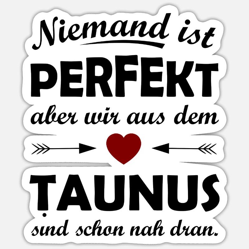 Chez soi dans le Taunus - Sticker taille S (10 x 10 cm) - blanc mat