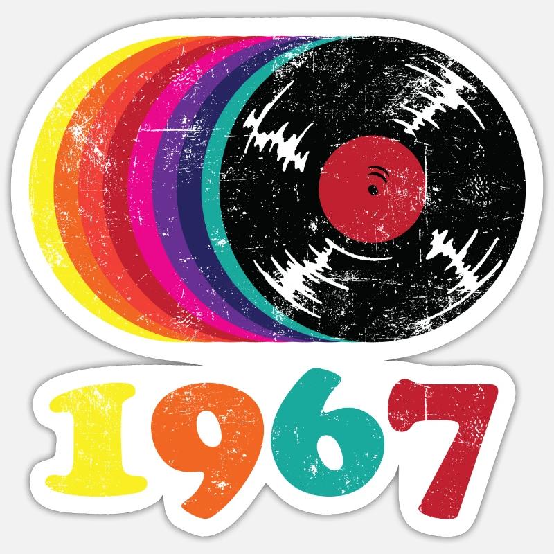 Millésime 1967 - Sticker taille S (10 x 10 cm) - blanc mat