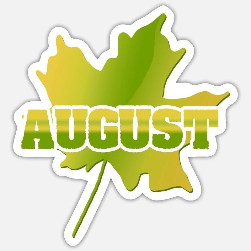 August as August - Sticker size S (10 x 10 cm) - white matte