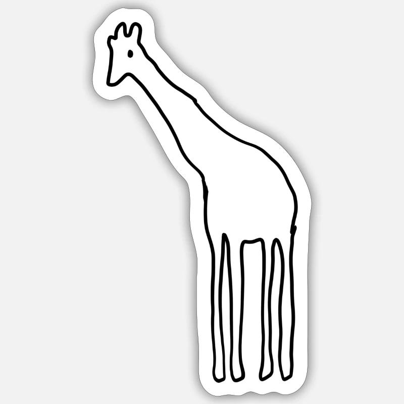 symbol giraffe tier - Sticker Größe S (10 x 10 cm) - Mattweiß