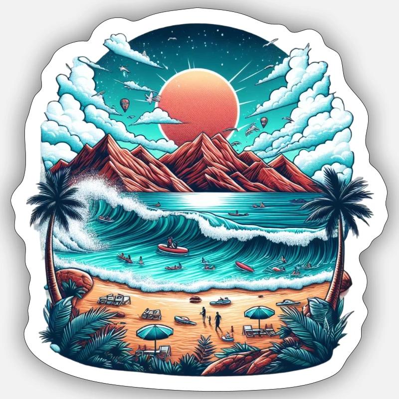Summer feeling Sticker Größe S (10 x 10 cm)