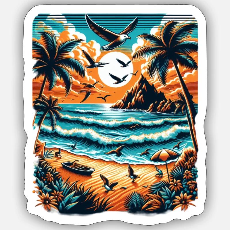 Summertime feeling Sticker Größe S (10 x 10 cm)