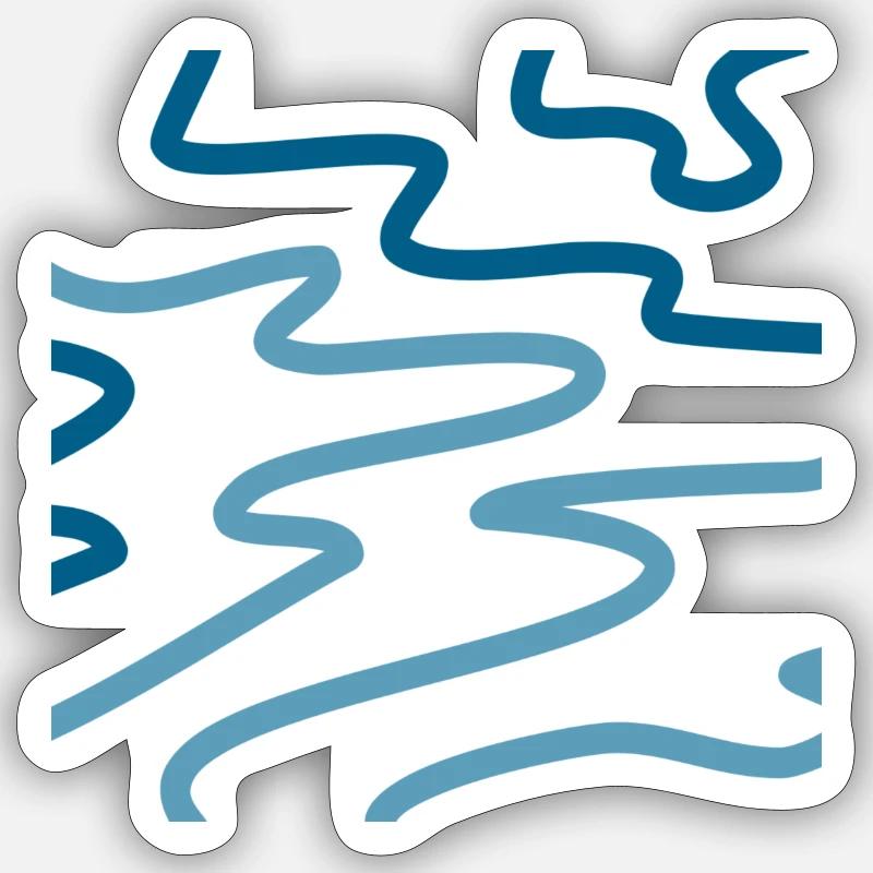 Abstrait - Sticker taille S (10 x 10 cm) - blanc mat