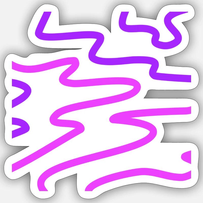 Abstrait two - Sticker taille S (10 x 10 cm) - blanc mat
