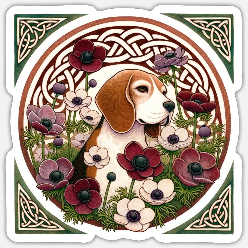 Beagle - Sticker size S (10 x 10 cm) - white matte