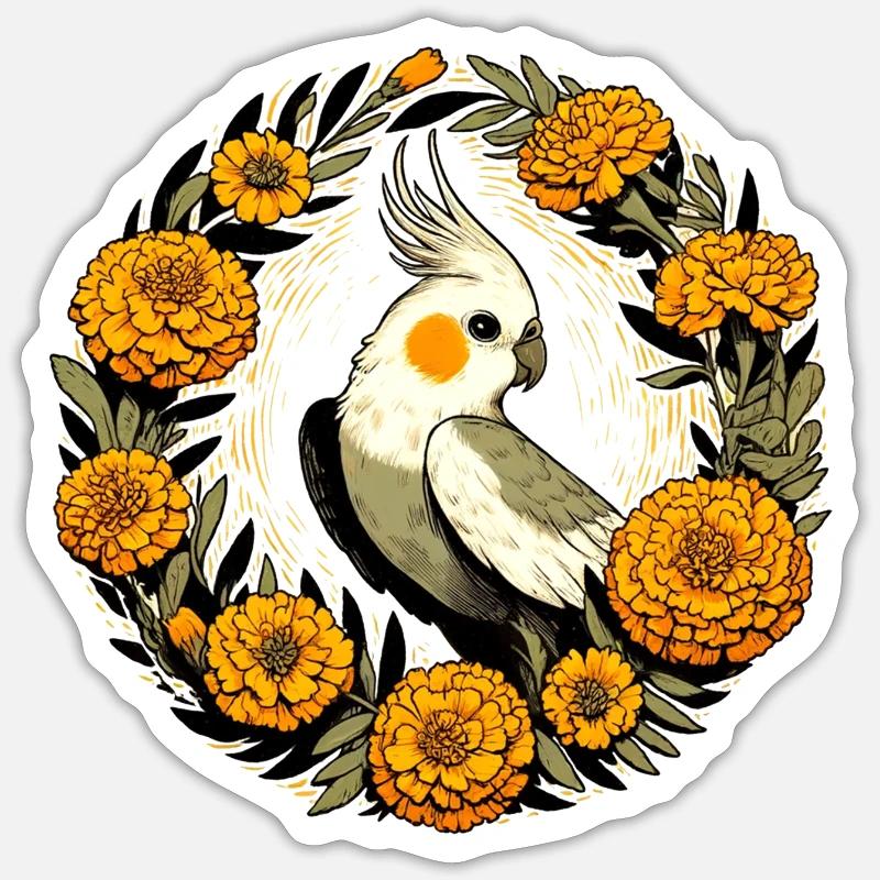 Calopsitte de souci Sticker taille S (10 x 10 cm)