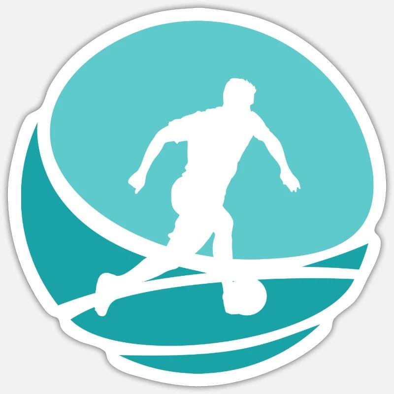 Soccer Beach Soccer - Sticker taille S (10 x 10 cm) - blanc mat