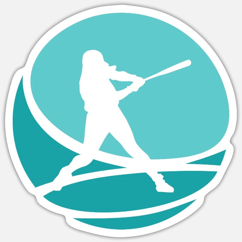 Softball Player Pitcher Baseball Sticker size S (10 x 10 cm)