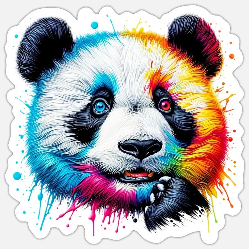 Panda - Sticker size S (10 x 10 cm) - white matte