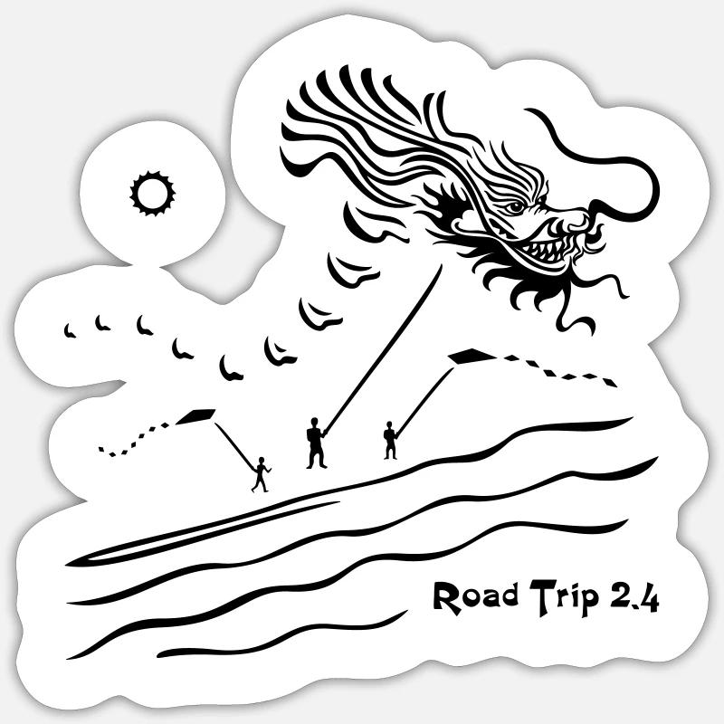 Drache RTM2.4 - Sticker Größe S (10 x 10 cm) - Mattweiß