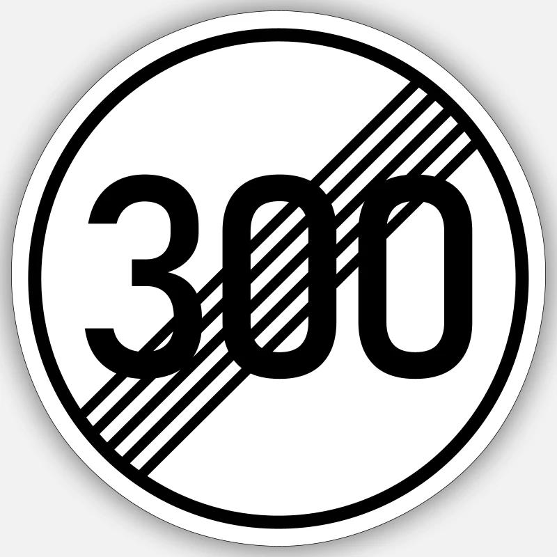 300 KM/H NO PROBLEM Sticker Größe S (10 x 10 cm)