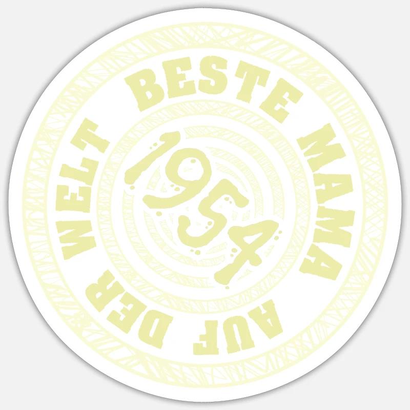 Bébé 1954 - Sticker taille S (10 x 10 cm) - blanc mat
