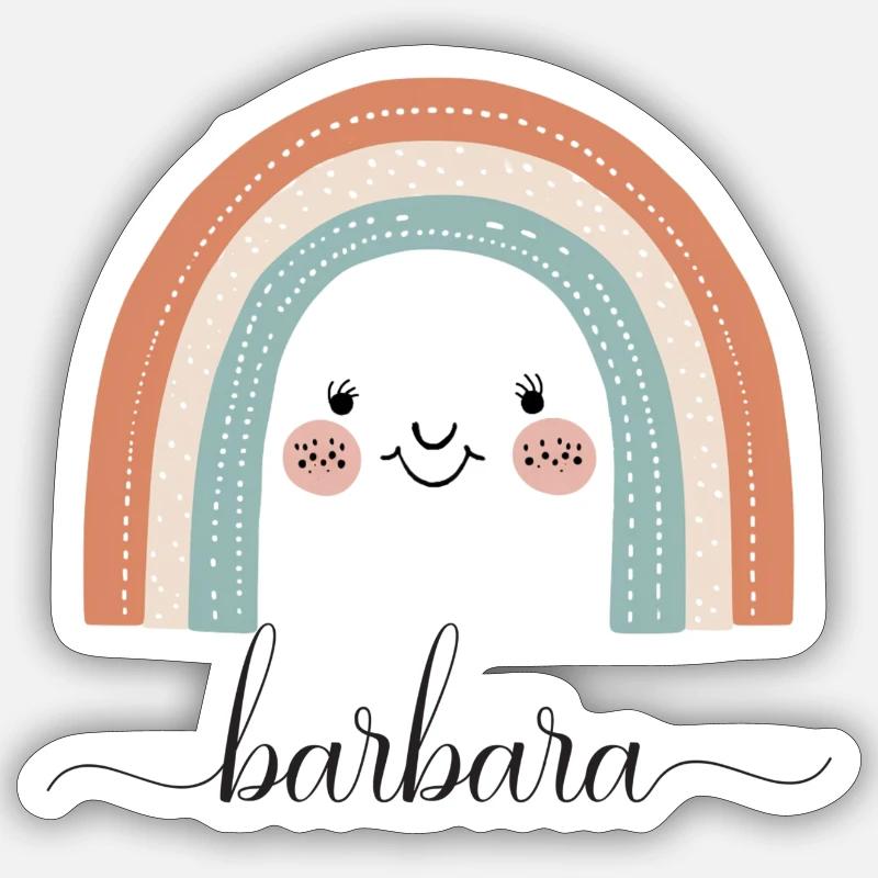 Barbara! Rainbow, customizable Sticker size S (10 x 10 cm)