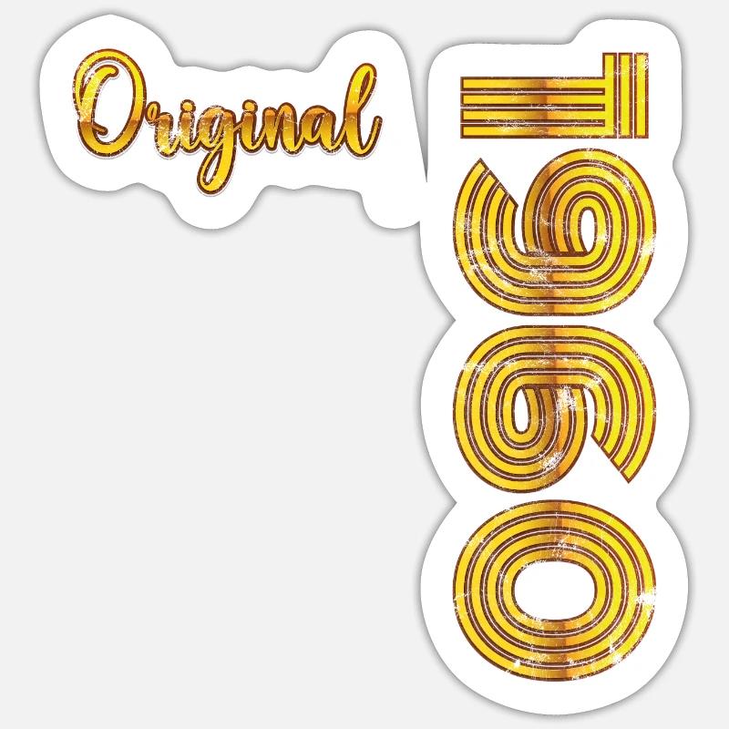 Millésime 1960 - Sticker taille S (10 x 10 cm) - blanc mat