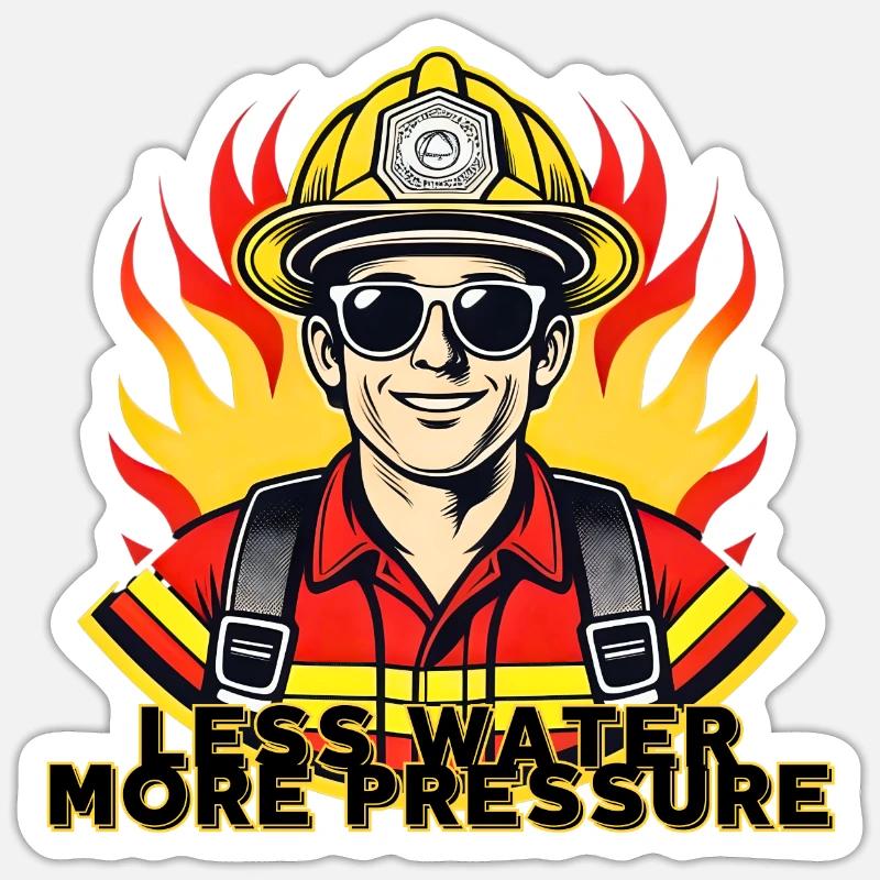 Moins d’eau, plus de pression Sticker taille S (10 x 10 cm)