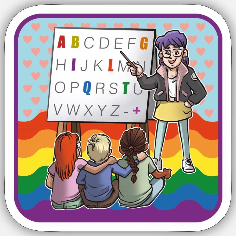 Pride 2024 - Sticker Größe S (10 x 10 cm) - Mattweiß