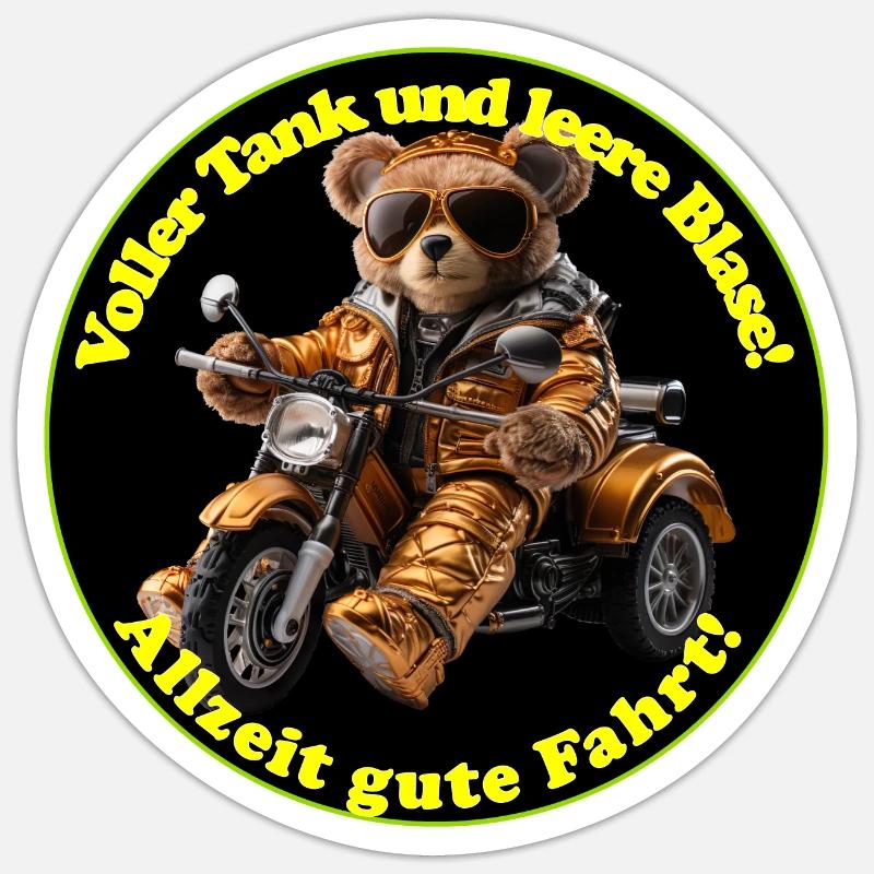 Motorrad,- oder Trikefahren ist eine Leidenschaft Sticker Größe S (10 x 10 cm)